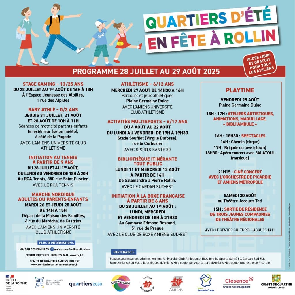 Quartier d'été en fête à Rollin : programme d'août 2025