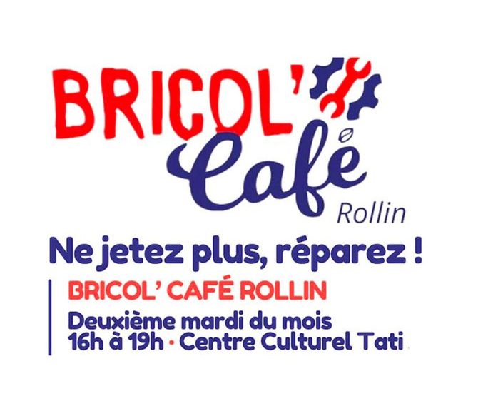 Bricol Café, atelier de réparations, les deuxièmes mardis du mois, 16h à 19h, Centre culturel Jacques Tati