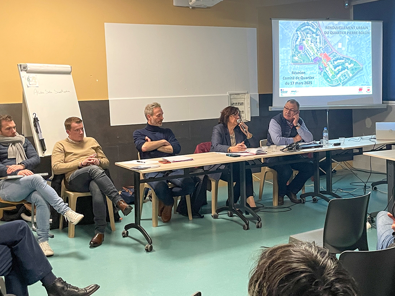 Présentation du projet de renouvellement urbain du quartier Pierre Rollin à la réunion publique du 17 mars 2025