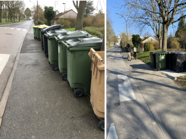 AG 2025 - rapport d'activité — suite à la visite de proximité, aménagement d'un espace pour les poubelles rue du 8 mai.