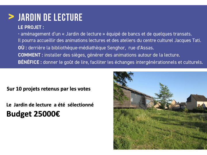 AG 2025 - rapport d'activité — Aménagement d'un espace de lecture derrière la médiathèque Senghor