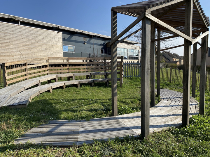 AG 2025 - rapport d'activité — Aménagement d'un espace de lecture derrière la médiathèque Senghor