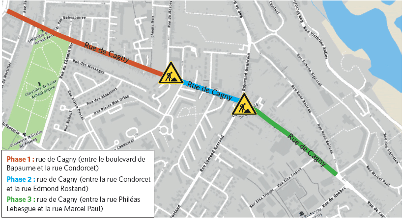 Travaux rue de Cagny