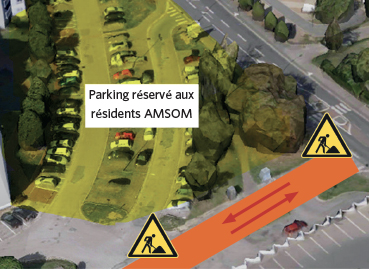 Plan prévisionnel du chantier de l'allée Pierre Rollin