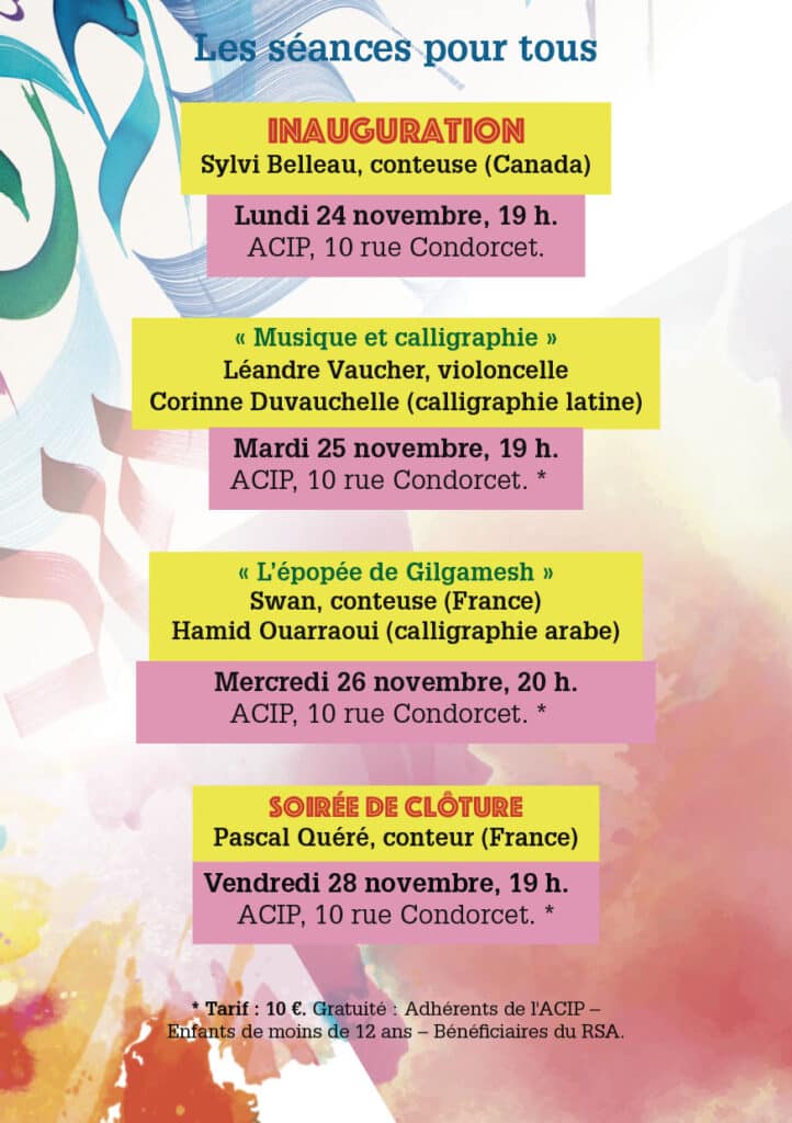 Festival conte et calligraphie 2025