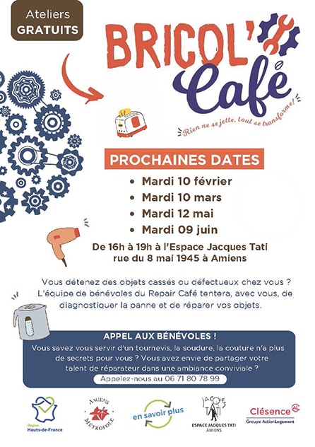 Bricol'café : rendez-vous de janvier à juin 2026