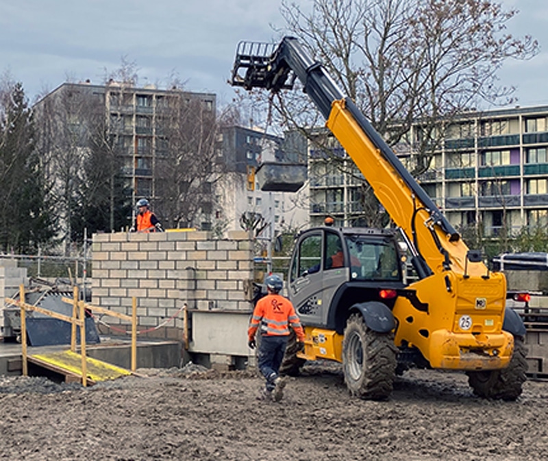 Nouveaux bâtiments du Centre social CAPS en construction dans le quartier Sud-Est.