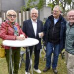 De gauche à droite, France Fongueuse, élue du département de la Somme, Jean-Claude Ester, maire adjoint, élu de proximité au quartier Sud-Est, Didier Loncke, président du Comité de quartier Amiens Sud-Est et Dominique Levesque, vice-président, à la réderie du quartier.