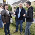 Valérie El Gana, présidente de l'ACIP, Didier Loncke, président du Comité de quartier Amiens Sud-Est, et Pierre Savreux, Vice-président d'Amiens Métropole chargé des patrimoines, à la réderie du quartier Sud-Est.