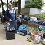 À la réderie du quartier Sud-Est, un passionné de moto